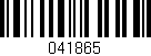 Código de barras (EAN, GTIN, SKU, ISBN): '041865'