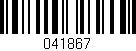 Código de barras (EAN, GTIN, SKU, ISBN): '041867'
