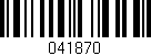 Código de barras (EAN, GTIN, SKU, ISBN): '041870'