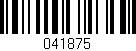 Código de barras (EAN, GTIN, SKU, ISBN): '041875'