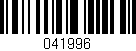 Código de barras (EAN, GTIN, SKU, ISBN): '041996'