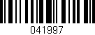 Código de barras (EAN, GTIN, SKU, ISBN): '041997'