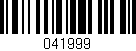 Código de barras (EAN, GTIN, SKU, ISBN): '041999'