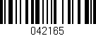 Código de barras (EAN, GTIN, SKU, ISBN): '042165'