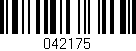 Código de barras (EAN, GTIN, SKU, ISBN): '042175'