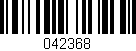 Código de barras (EAN, GTIN, SKU, ISBN): '042368'