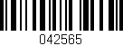 Código de barras (EAN, GTIN, SKU, ISBN): '042565'
