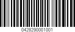 Código de barras (EAN, GTIN, SKU, ISBN): '0428290001001'