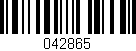 Código de barras (EAN, GTIN, SKU, ISBN): '042865'