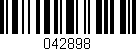 Código de barras (EAN, GTIN, SKU, ISBN): '042898'