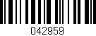 Código de barras (EAN, GTIN, SKU, ISBN): '042959'