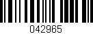 Código de barras (EAN, GTIN, SKU, ISBN): '042965'