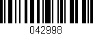 Código de barras (EAN, GTIN, SKU, ISBN): '042998'