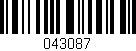 Código de barras (EAN, GTIN, SKU, ISBN): '043087'
