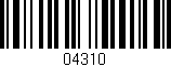 Código de barras (EAN, GTIN, SKU, ISBN): '04310'