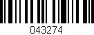 Código de barras (EAN, GTIN, SKU, ISBN): '043274'
