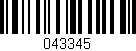 Código de barras (EAN, GTIN, SKU, ISBN): '043345'