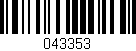 Código de barras (EAN, GTIN, SKU, ISBN): '043353'
