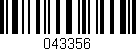 Código de barras (EAN, GTIN, SKU, ISBN): '043356'