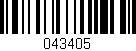 Código de barras (EAN, GTIN, SKU, ISBN): '043405'