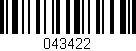 Código de barras (EAN, GTIN, SKU, ISBN): '043422'