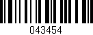 Código de barras (EAN, GTIN, SKU, ISBN): '043454'