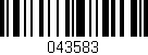 Código de barras (EAN, GTIN, SKU, ISBN): '043583'