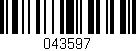 Código de barras (EAN, GTIN, SKU, ISBN): '043597'