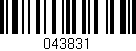 Código de barras (EAN, GTIN, SKU, ISBN): '043831'