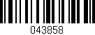 Código de barras (EAN, GTIN, SKU, ISBN): '043858'