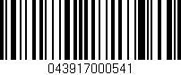 Código de barras (EAN, GTIN, SKU, ISBN): '043917000541'