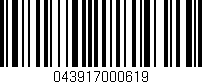Código de barras (EAN, GTIN, SKU, ISBN): '043917000619'