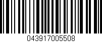 Código de barras (EAN, GTIN, SKU, ISBN): '043917005508'
