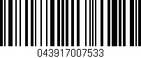Código de barras (EAN, GTIN, SKU, ISBN): '043917007533'