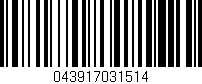 Código de barras (EAN, GTIN, SKU, ISBN): '043917031514'