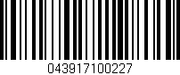 Código de barras (EAN, GTIN, SKU, ISBN): '043917100227'
