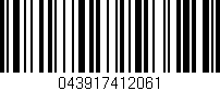 Código de barras (EAN, GTIN, SKU, ISBN): '043917412061'