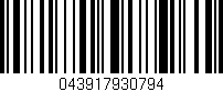 Código de barras (EAN, GTIN, SKU, ISBN): '043917930794'