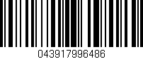 Código de barras (EAN, GTIN, SKU, ISBN): '043917996486'