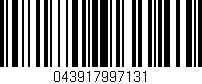 Código de barras (EAN, GTIN, SKU, ISBN): '043917997131'