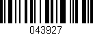 Código de barras (EAN, GTIN, SKU, ISBN): '043927'