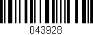 Código de barras (EAN, GTIN, SKU, ISBN): '043928'