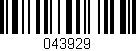 Código de barras (EAN, GTIN, SKU, ISBN): '043929'