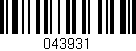 Código de barras (EAN, GTIN, SKU, ISBN): '043931'