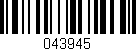 Código de barras (EAN, GTIN, SKU, ISBN): '043945'