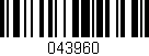 Código de barras (EAN, GTIN, SKU, ISBN): '043960'