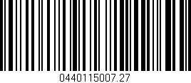 Código de barras (EAN, GTIN, SKU, ISBN): '0440115007.27'