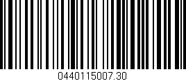 Código de barras (EAN, GTIN, SKU, ISBN): '0440115007.30'