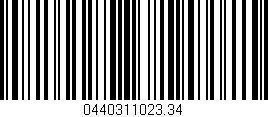 Código de barras (EAN, GTIN, SKU, ISBN): '0440311023.34'