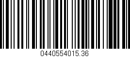 Código de barras (EAN, GTIN, SKU, ISBN): '0440554015.36'